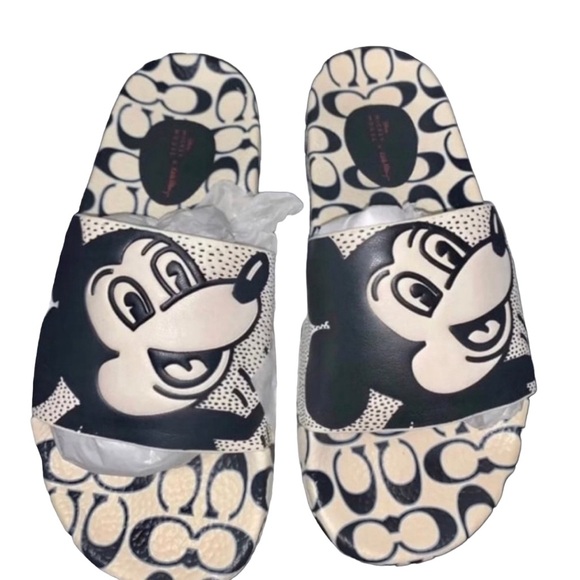 NIB COACH x Keith Haring Mickey Slide Lmtd - Picture 6 of 12